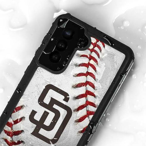 MLB San Diego Padres Game Ball Galaxy S24 Plus Waterproof Case